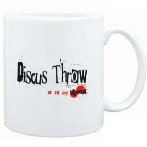    Mug White  Discus Throw IS IN MY BLOOD  Sports