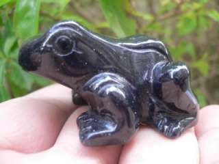 Hand Carved Blue Sand Gemstone Frog Figurine S4089  