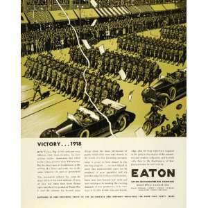   Soldiers Vintage Cars Parade   Original Print Ad