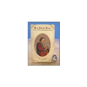  St John the Apostle Healing Holy Card with Medal Jewelry
