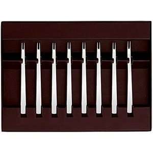  MODULO COCKTAIL / SEAFOOD FORKS SET OF 8 Gift box by Guy 