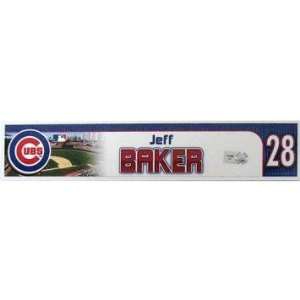 Jeff Baker #28 Chicago Cubs 2010 Game Used Locker Room Nameplate (MLB 