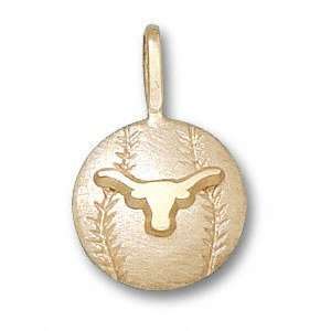 Texas Longhorns Solid 14K Gold Longhorn Baseball Pendant  