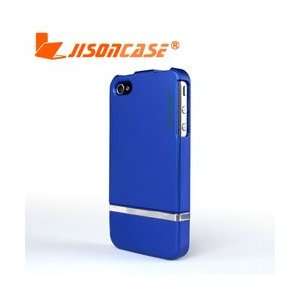  iPhone 4 Blue Case Snap On Rubber Cover 