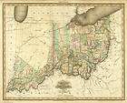 OHIO 1819 OH MAP Rittman Orrville Norwalk New London