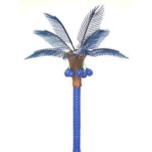  8ft 6in Blue Palm Tree Outdoor Light