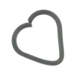   Heart Shaped Ring 18g 3/8 Matte Black Inc. LeRoi Jewelry