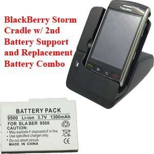   support) + 1300 MaH Battery for BlackBerry Storm 9530 Cell Phones