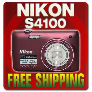 Nikon CoolPix S4100 14MP Digital Camera (Plum) 26261 18208262618 