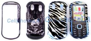 Samsung Intensity 2 U460 2 Pc Skull + Zebra Case Cover  