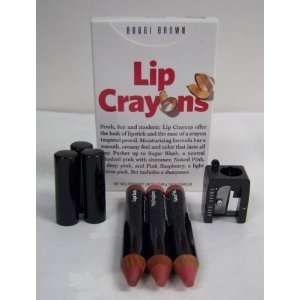 Bobbi Brown Set of Three (3) Lip Crayons with Sharpener   Discontinued