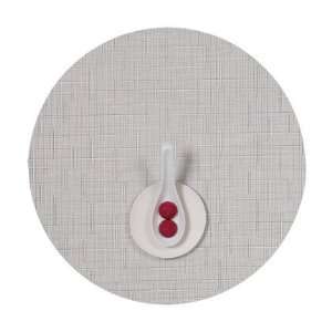 Chilewich Round Bamboo Placemat   White, Set of Four: Home 