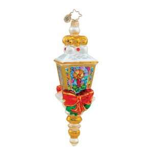 Christopher Radko Glass Ivory Glow Lantern Christmas Ornament #1015600 