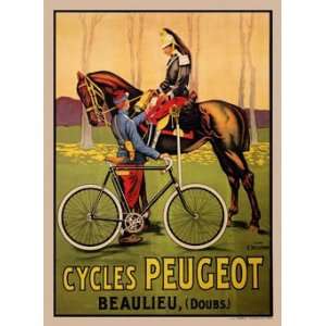  Cyclers Peugeot Giclee Vintage Bicycle Poster Everything 