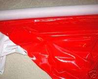 PLEATHER VINYL STRETCH FABRIC SHINY RED BY THE YARD  