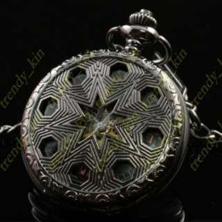 Gorgeous All Black New Style Hand Winding Men Mechanical Pocket Watch 