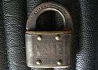 antique yale towne mfg co solid brass padlock lock no
