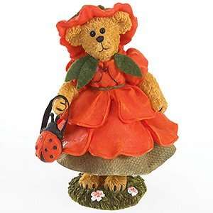  Boyds Bears August Flower of the Month Bearstone Figurine 