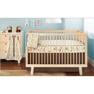   Complete Sheet Bumper Free 4pc Crib Bedding Set   Alphabet Zoo: Baby