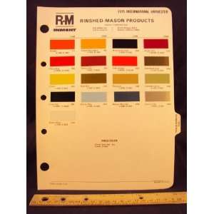  1975 INTERNATIONAL HARVESTER Paint Colors Chip Page 
