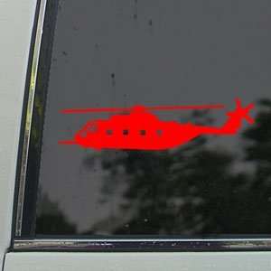  HH 3 Jolly Green Giant Helicopter Red Decal Car Red 