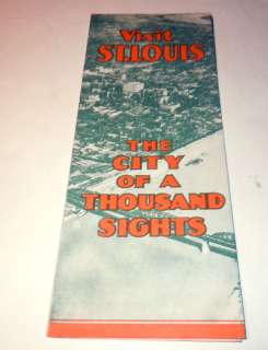 OLD Brochure ST.LOUIS,MISSOURIMAP/PICTURES1940s  