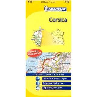 Michelin Local Map No. 345 Corse du Sud, Haute Corse (Corsica, France 