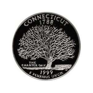 1999 S Clad Proof Connecticut Quarter