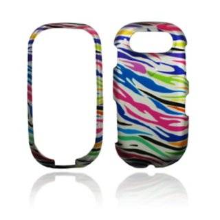   Zebra Rubber Coating Hard Case Cover Faceplate for Pantech Ease P2020