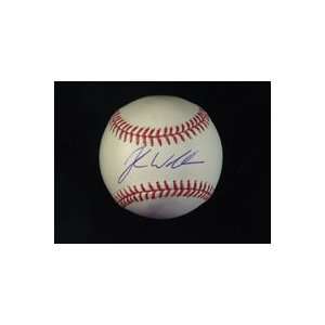  Signed Walden, Jordan Major League Baseball in Blue Ink on 