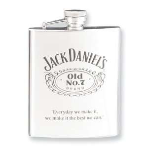    7 oz. Jack Daniels Old No. 7 Stainless Steel Flask Jewelry