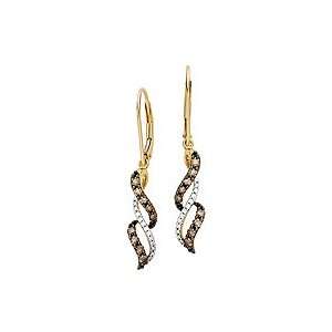   ct. tw. cocoa diamond® Fashion Earrings in 10K Yellow Gold Jewelry