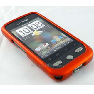 The HTC Droid Eris 6200 Orange Rubberized Hard Case provides the 
