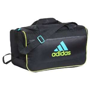 Adidas Defender Duffel Bag (X Small, Black/Lab Lime/Hyper Green 