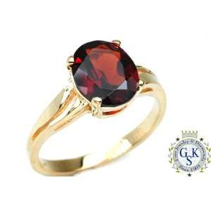  Stunning & Unique Garnet Solid 14K Gold Ring New Jewelry