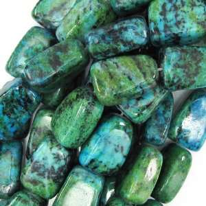 20mm blue azurite malachite nugget beads 16 strand 