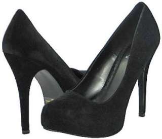  Qupid System 04 Black Velvet Women Pump Shoes
