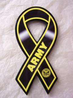 Handcrafted Wooden Ribbon Plaque Support Our Troops  