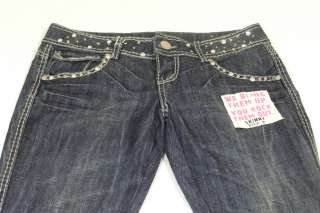 Womens Almost Famous Jeans Diamond Bling Skinny SZ 1  