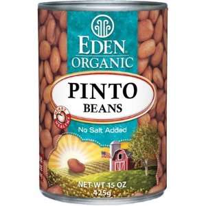  Eden Organic Pinto Beans, No Salt Added, 15 oz Cans, 12 ct 