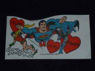   DC COMICS Valentine BATMAN ROBIN & SUPERMAN YOURE IN MY POWER! UNUSED