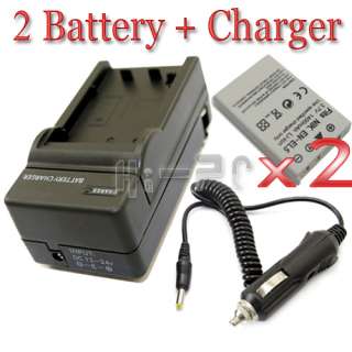 2PC EN EL5 Battery + Charger For Nikon CoolPix P100 P90  