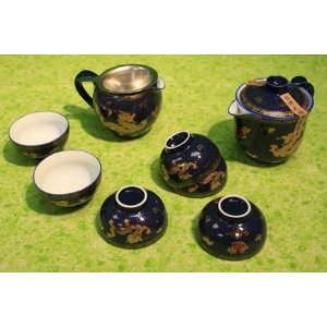  Tea Set   Golden Dragon: Home & Kitchen