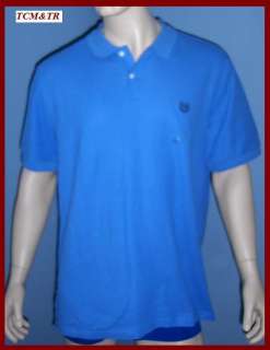 Mens Chaps Polo Shirt XL NWT Short Sleeve $38 Sea Blue  