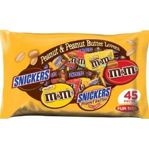 Mars Fun Size Mix Peanut and Peanut Butter Lovers Chocolate Candies 