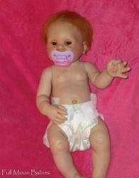 Reborn Baby Girl Blinkin.. Red Hair baby full body 16 1/2 inches 
