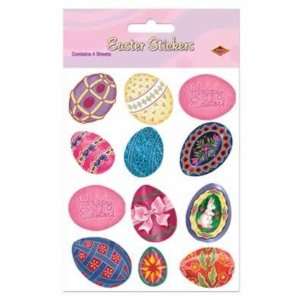  Beistle   44001   Easter Egg Stickers  Pack of 12: Home 