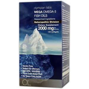  Olympian Labs Mega Omega 3 Fish Oils 120 Softgels Health 