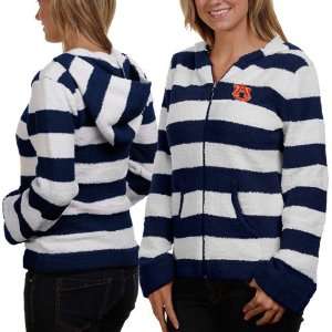  NCAA Auburn Tigers Ladies Navy Blue White Rugby Striped 