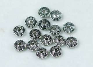 15 Silver Pewter Disc Spacer Rondelle 8mm ~ Lead Free ~  